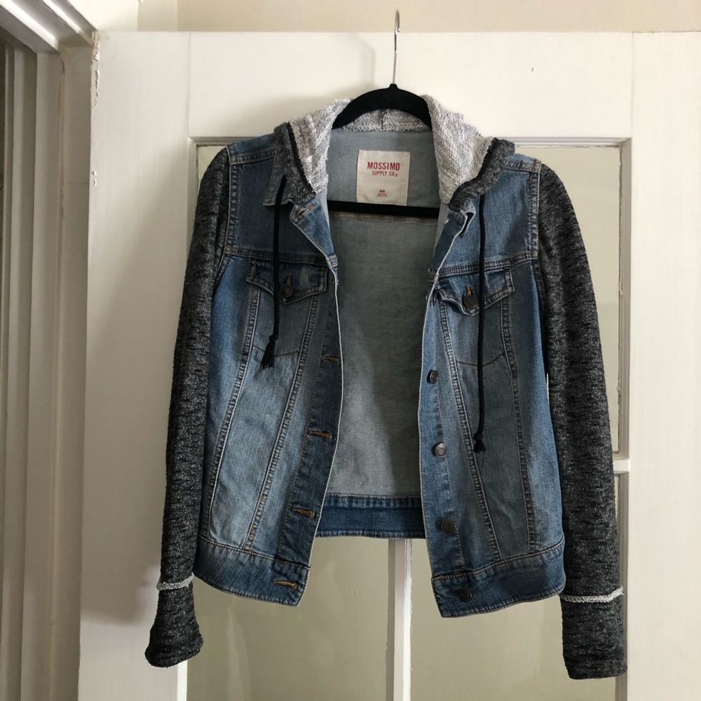 MOSSIMO JEAN JACKET WITH HOOD